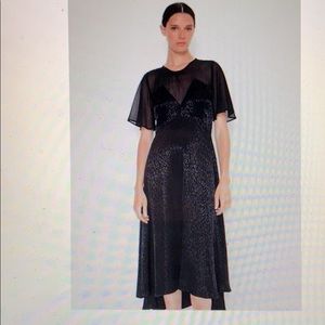 Zara black leopard printed dress